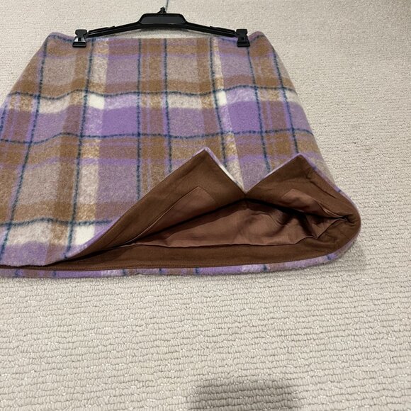 Skies Are Blue Mini Plaid Side Slit Skirt NWT SZ S - Picture 4 of 11